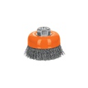 Carda copa 3' alambre ondulado fino, eje M14, Truper CO-508M