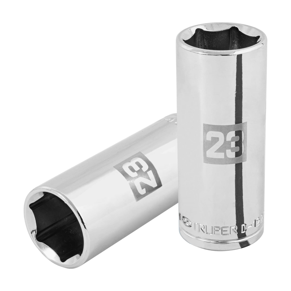 Dado largo de 23 mm, 6 puntas, cuadro 1/2', TRUPER D-1223-ML