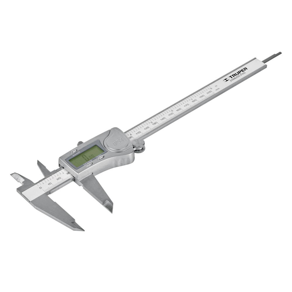 Calibrador vernier digital 6', acero inox, std y mm, TRUPER CALDI-6MP