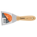 Espátula afilada y angulada 3' con mango de madera, TRUPER ET-3RA