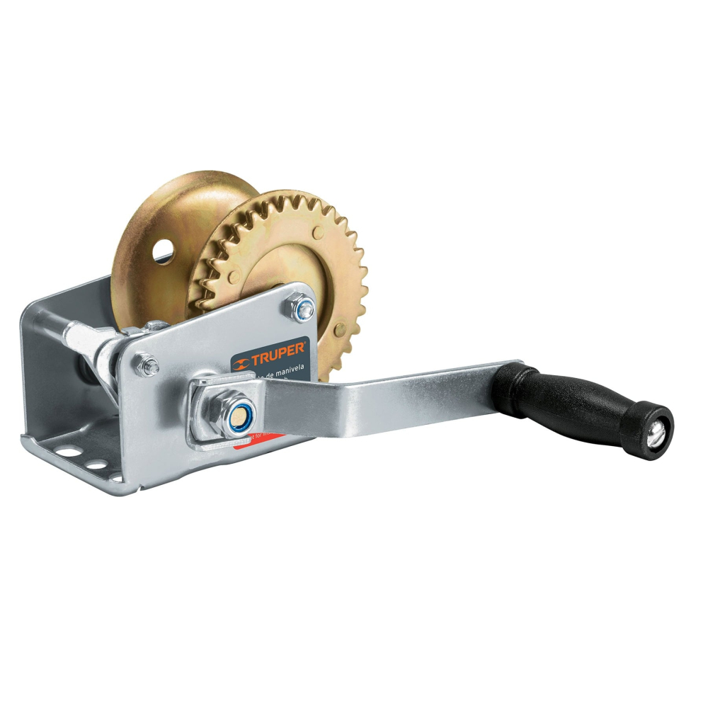 Malacate de manivela 270 kg sin cable, TRUPER MAW-27
