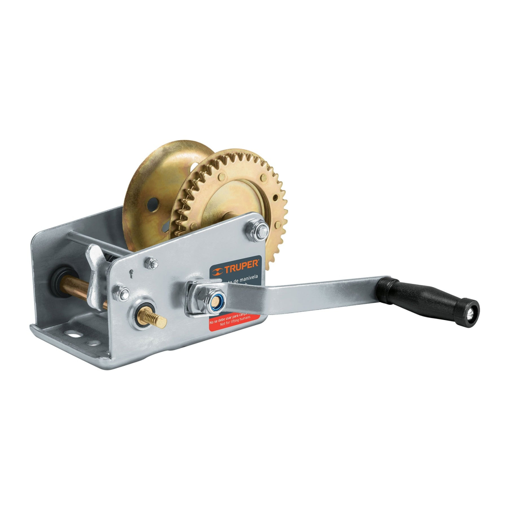 Malacate de manivela 910 kg sin cable, TRUPER MAW-91