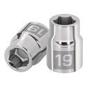 Dado de 19 mm, 6 puntas, cuadro 3/4', TRUPER D-3419-M