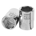 Dado de 28 mm, 6 puntas, cuadro 3/4', TRUPER D-3428-M