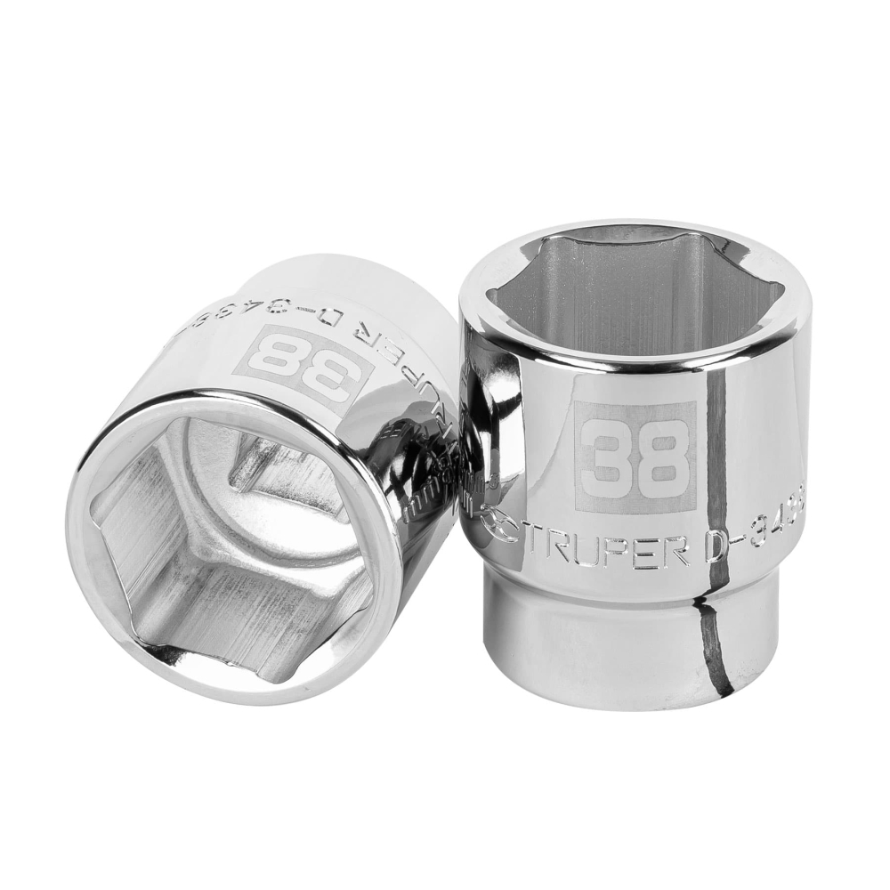 Dado de 38 mm, 6 puntas, cuadro 3/4', TRUPER D-3438-M