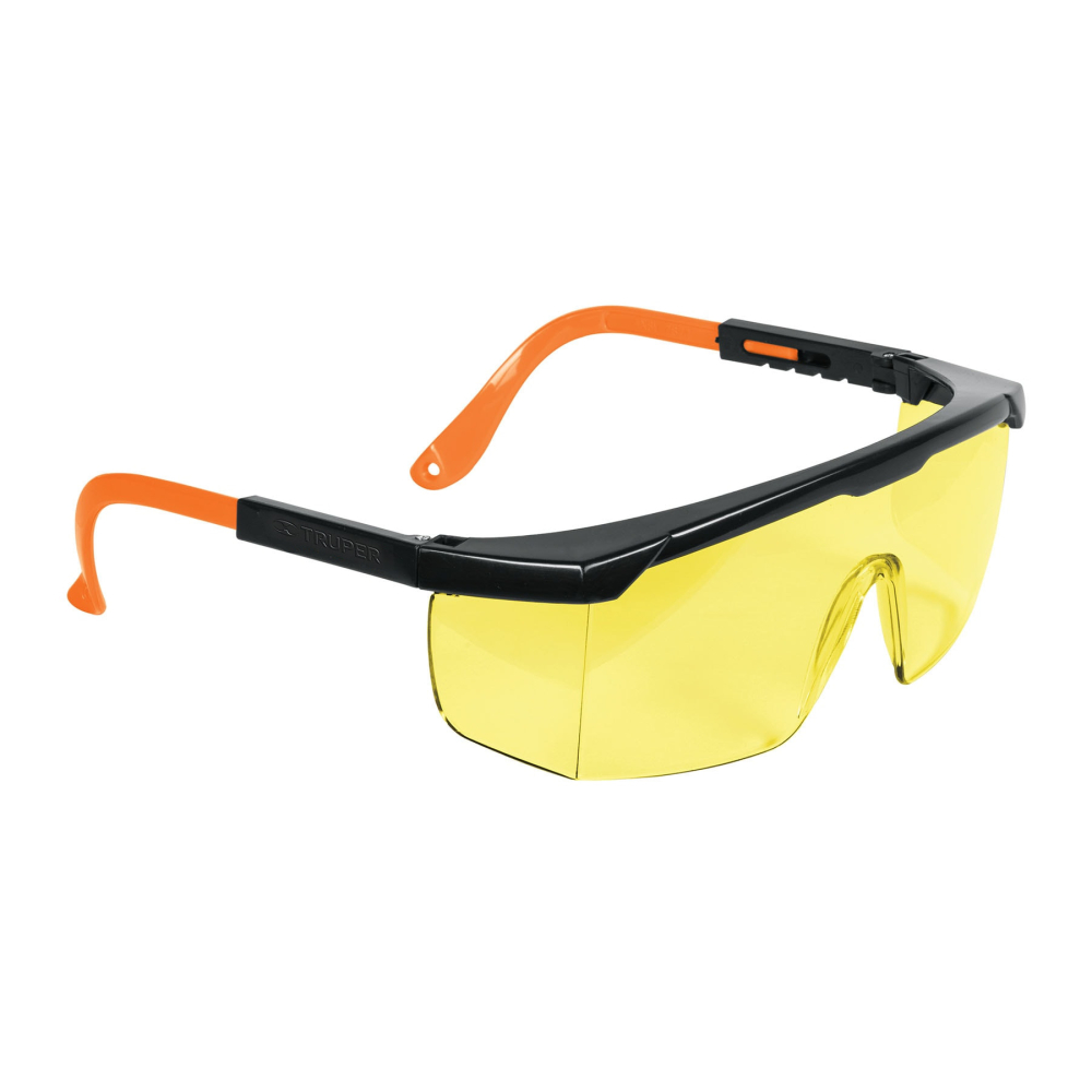 Lentes de seguridad ajustables ambar, Truper Classic LEN-2000A