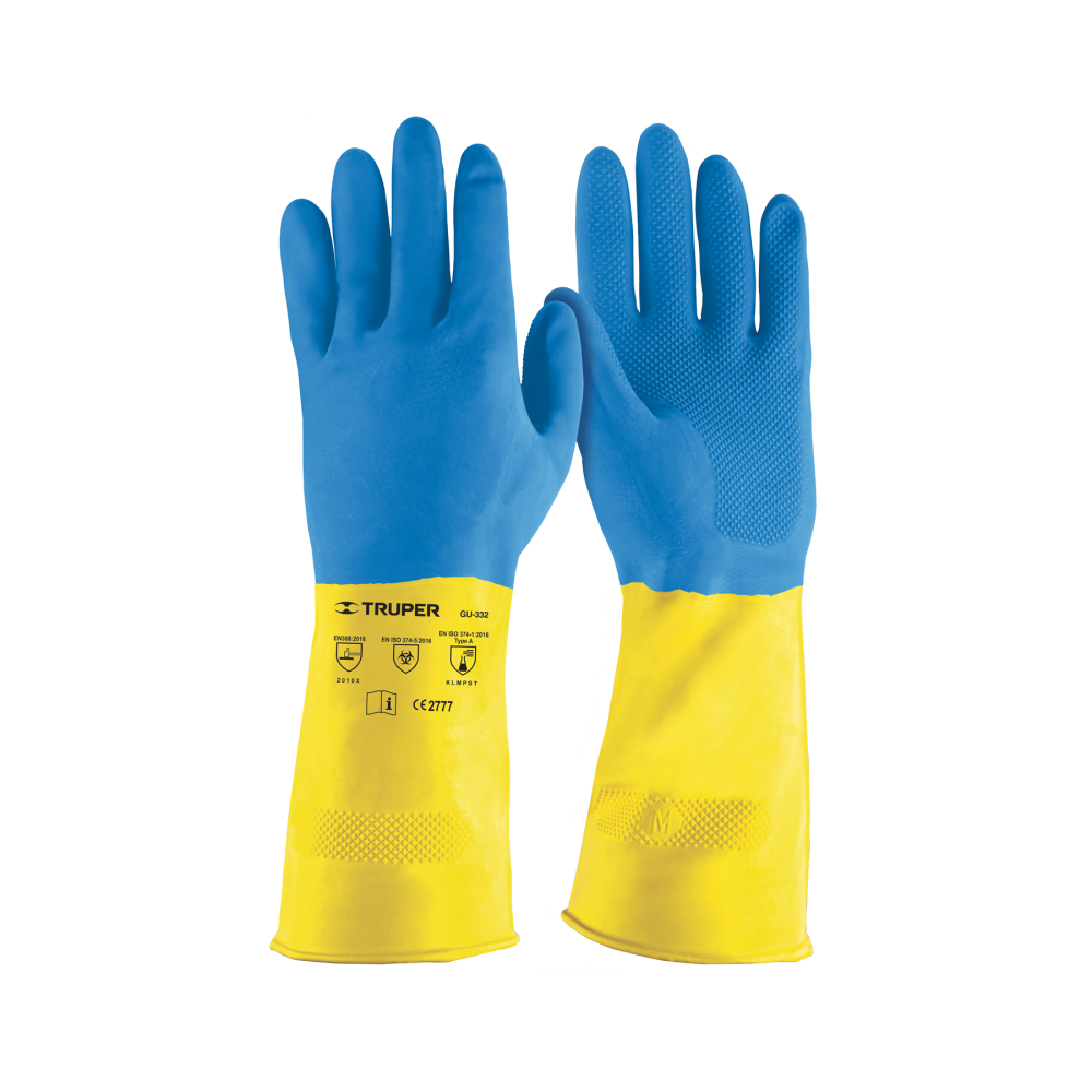 Guantes de látex reforzados para limpieza, M, TRUPER GU-332