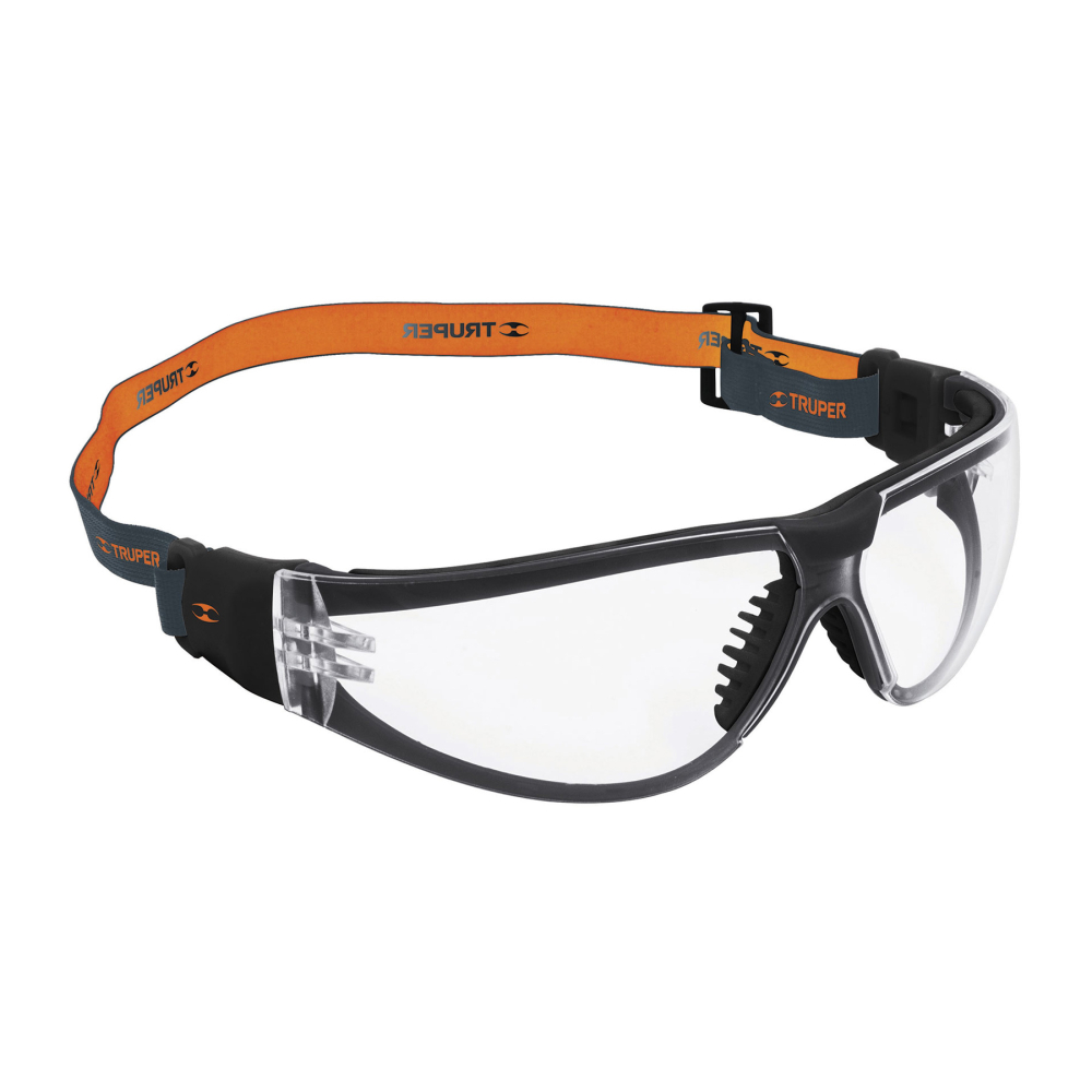 Lentes de seguridad, transparente con banda elástica, Active LEDE-ST-R