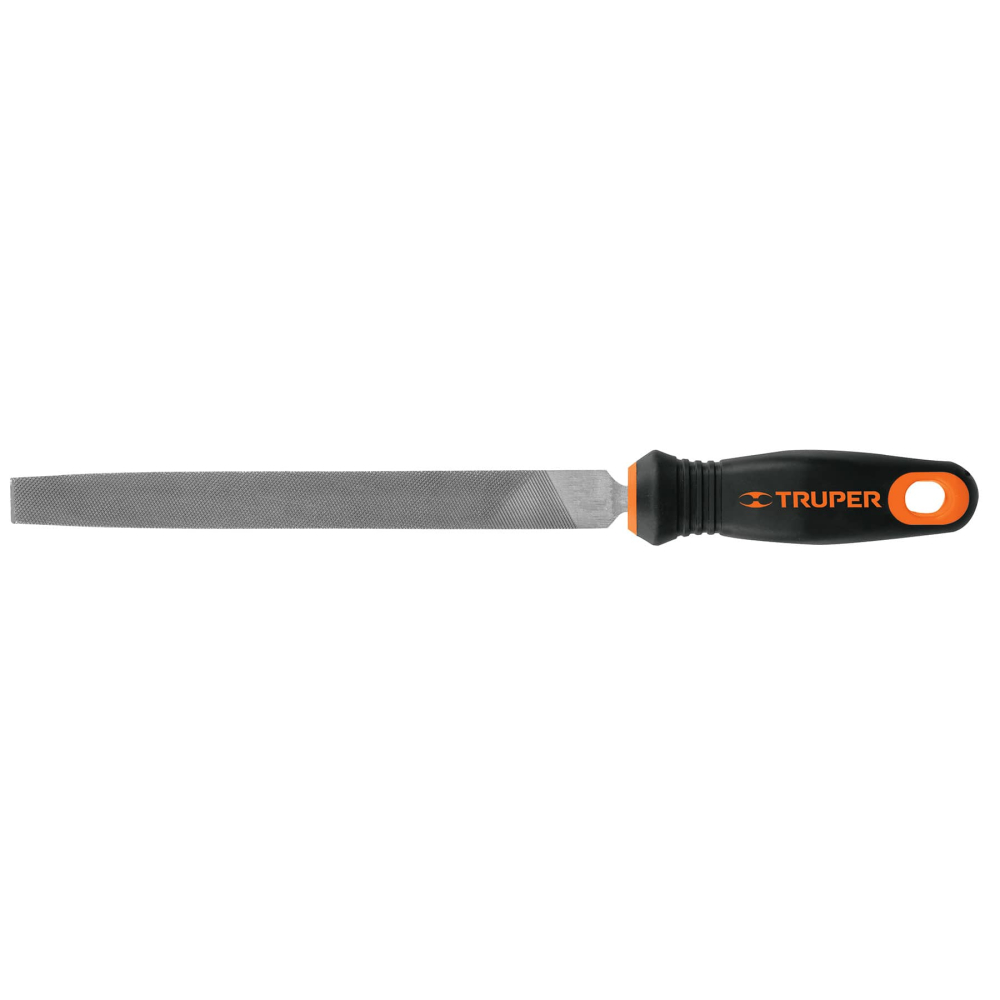 Lima plana bastarda 8' con mango Comfort Grip, TRUPER LPB-8T