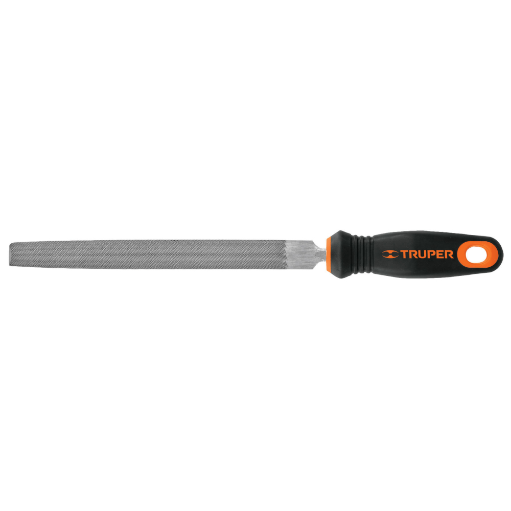 Lima media caña bastarda 8' con mango Comfort Grip, TRUPER LMCB-8T