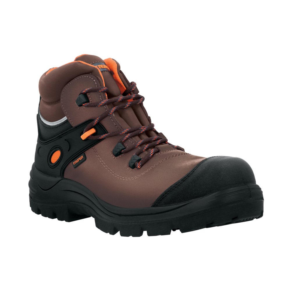 Bota de seguridad café, #28 casquillo de aramida, TRUPER ZC-428C