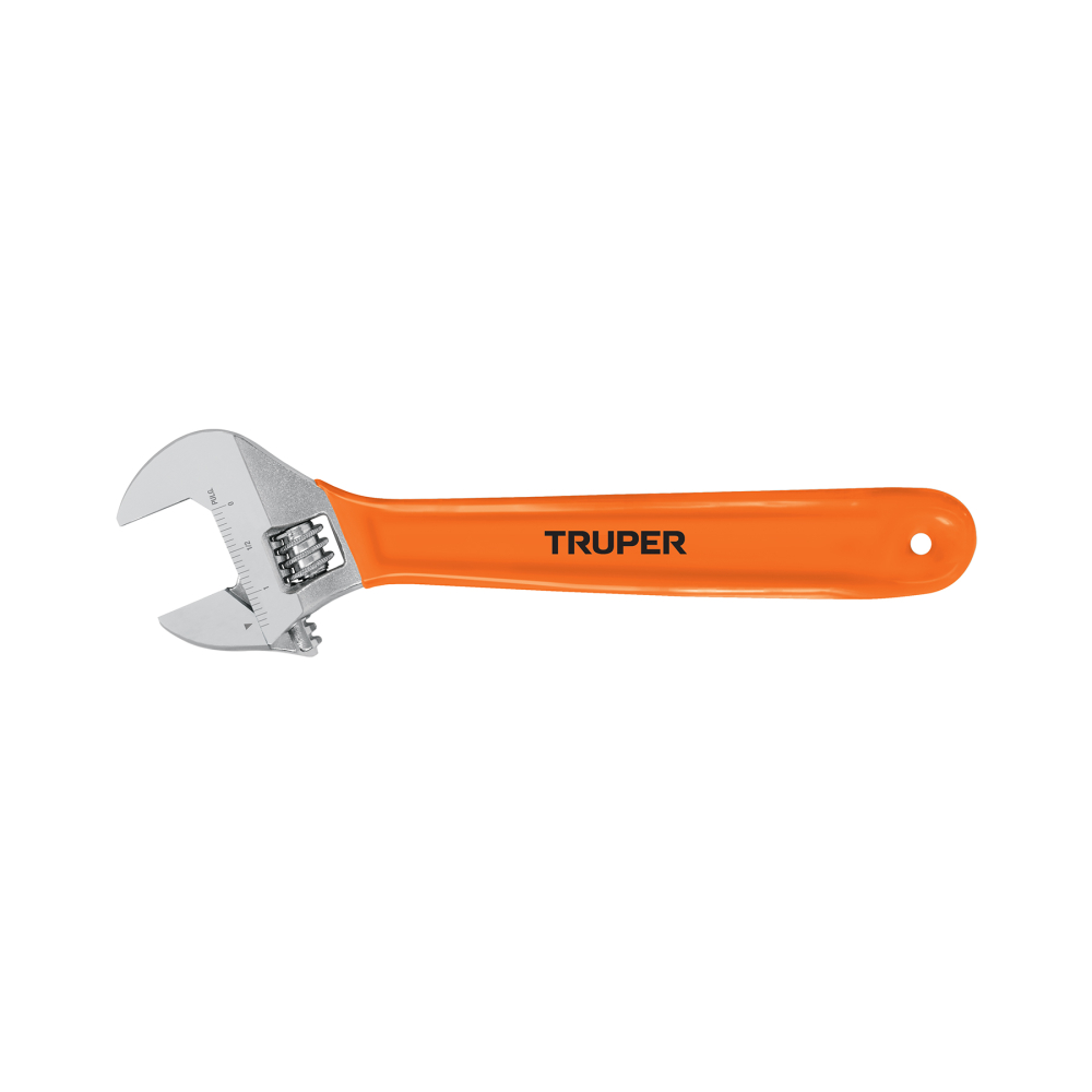 Llave ajustable (perico) 10' cromada, TRUPER PET-10X