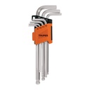 Juego 7 llaves allen largas std punta bola con organizador ALLX-7P