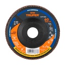 Disco laminado 4-1/2' grano 60 centro 7/8', plástico, TRUPER DLTP-4560