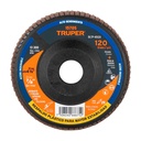 Disco laminado 4-1/2' grano 120 centro 7/8', plástico,TRUPER DLTP-45120