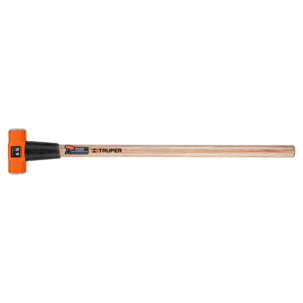 Marro octagonal 6 lb, mango de madera 36', TRUPER MD-6M