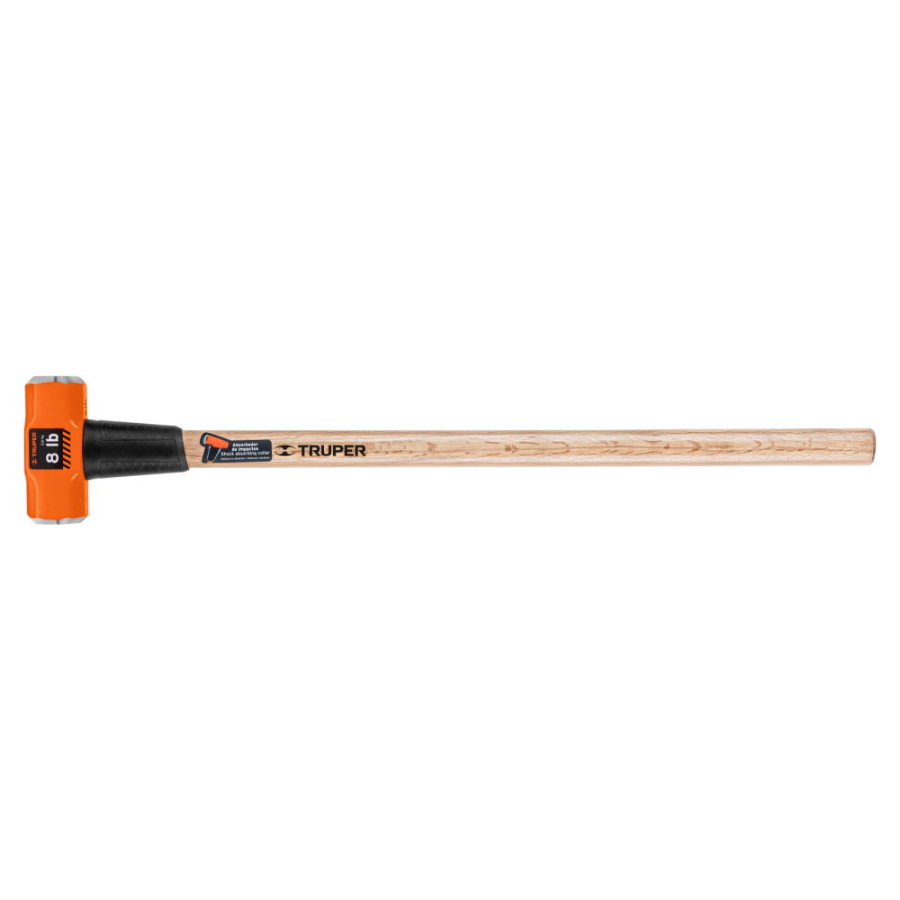 Marro octagonal 8 lb, mango de madera 36', TRUPER MD-8M