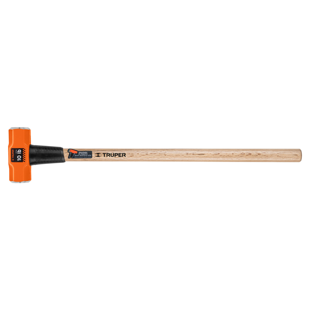 Marro octagonal 10 lb, mango de madera 36', TRUPER MD-10M