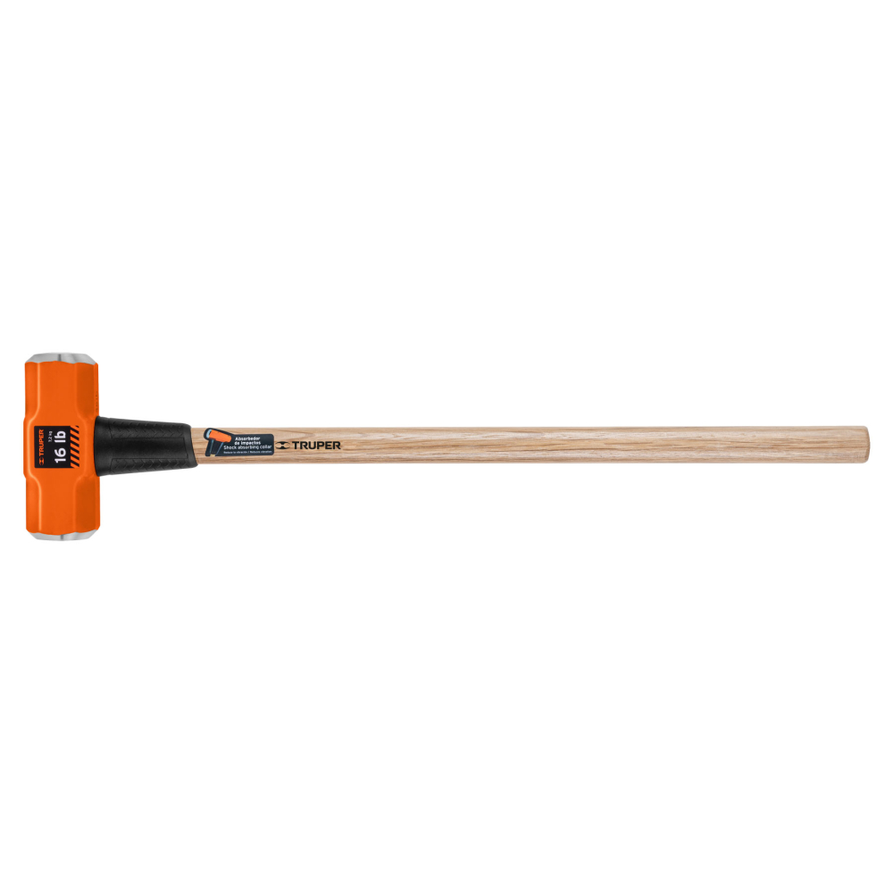 Marro octagonal 16 lb, mango de madera 36', TRUPER MD-16M