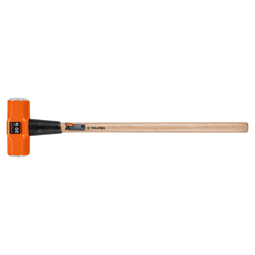 Marro octagonal 20 lb, mango de madera 36', TRUPER MD-20M