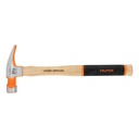 Martillo pulido 24 oz uña recta, boca fresada, TRUPER Grip MOR-24F
