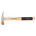 Martillo pulido 20 oz uña recta, boca fresada, TRUPER Grip MOR-20F
