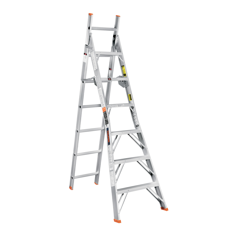 Escalera convertible, tipo ll, 13 peldaños, TRUPER ESC-213