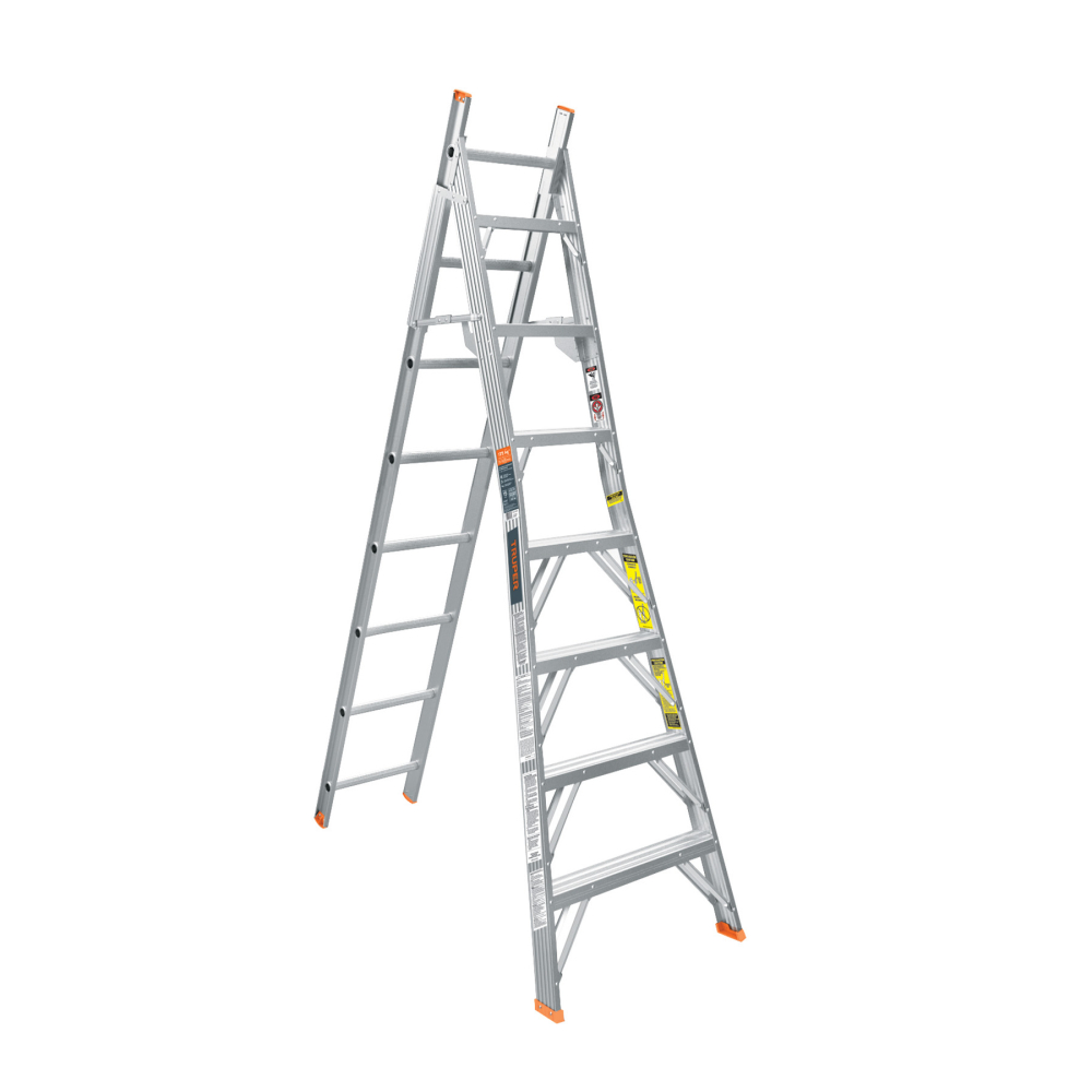 Escalera convertible, tipo ll, 15 peldaños, TRUPER ESC-215
