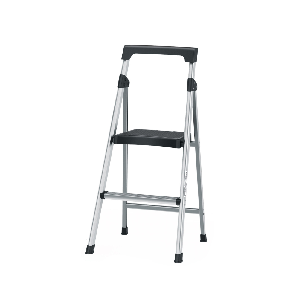 Escalerilla tubular plegable, 2 peldaños, aluminio, TRUPER ESTU-2A