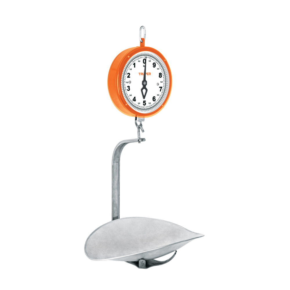 Báscula capacidad 10 kg mecánica colgante, TRUPER BAS-10C