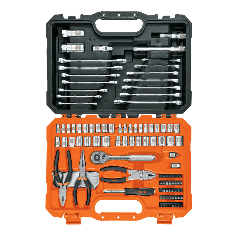 Juego de 119 herramientas 1/4' y 3/8' mixtas para mecánico SET-124