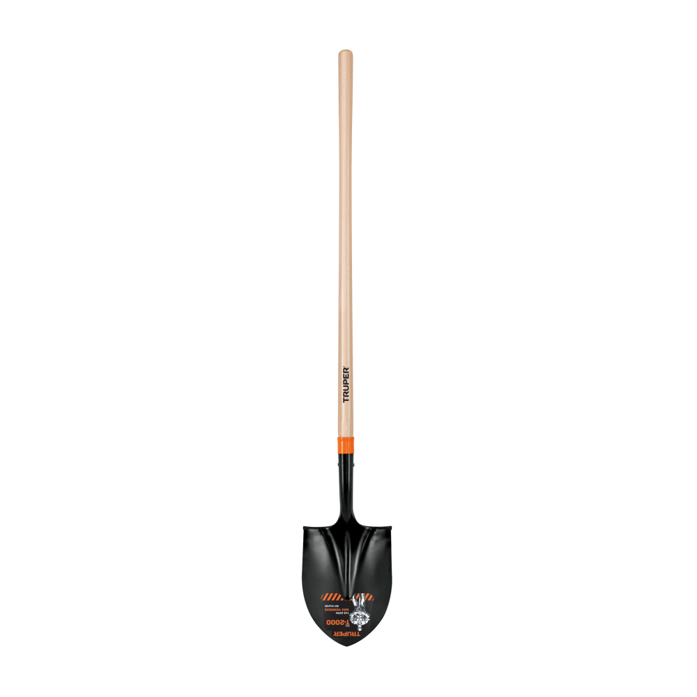 Pala redonda T-2000, mango largo 45', TRUPER PRL-P