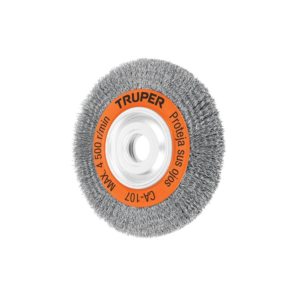 Carda alambre ondulado 8' x 3/4' para esmeril, TRUPER CA-107
