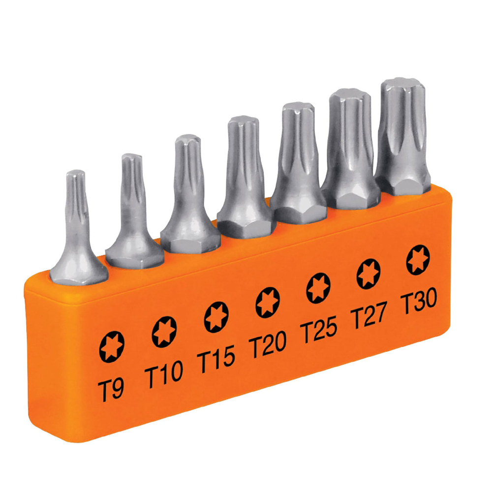 Juego de 7 puntas torx combinadas largo 1', TRUPER EXPERT P7-15T