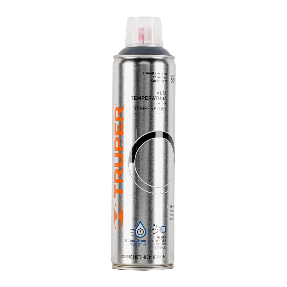 Pintura aerosol alta temperatura aluminio bote esbelto 400ml PA-ALTE-A