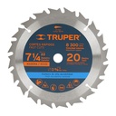 Disco sierra 7- 1/4' para madera, 20 dientes centro 5/8' ST-720