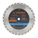 Disco sierra 10' para madera, 30 dientes centro 5/8', TRUPER ST-1030