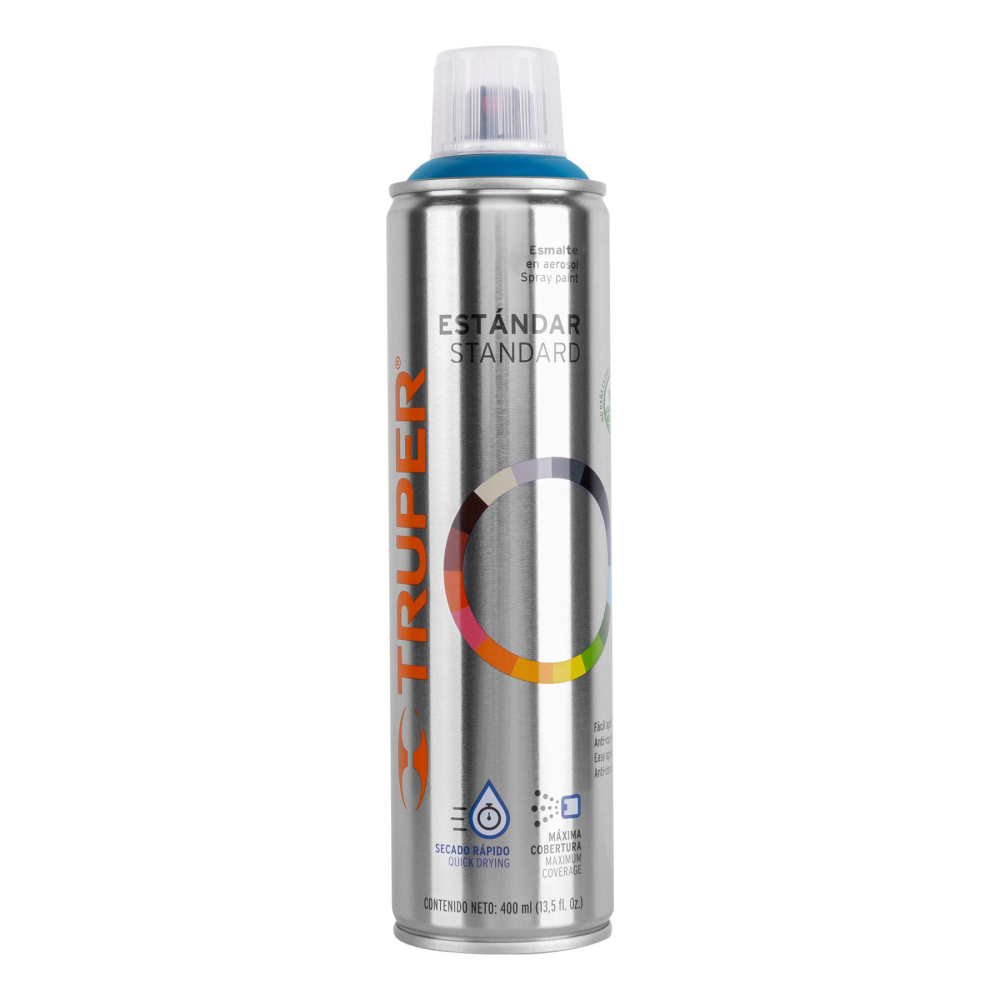 Pintura aerosol azul holandés, bote esbelto 400 ml, TRUPER PA-AH