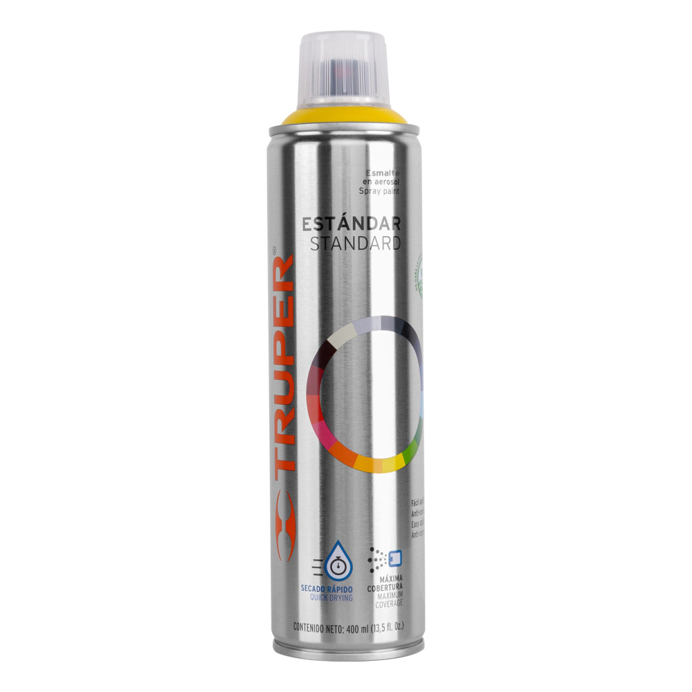 Pintura aerosol amarillo canario, bote esbelto 400 ml,TRUPER PA-AC