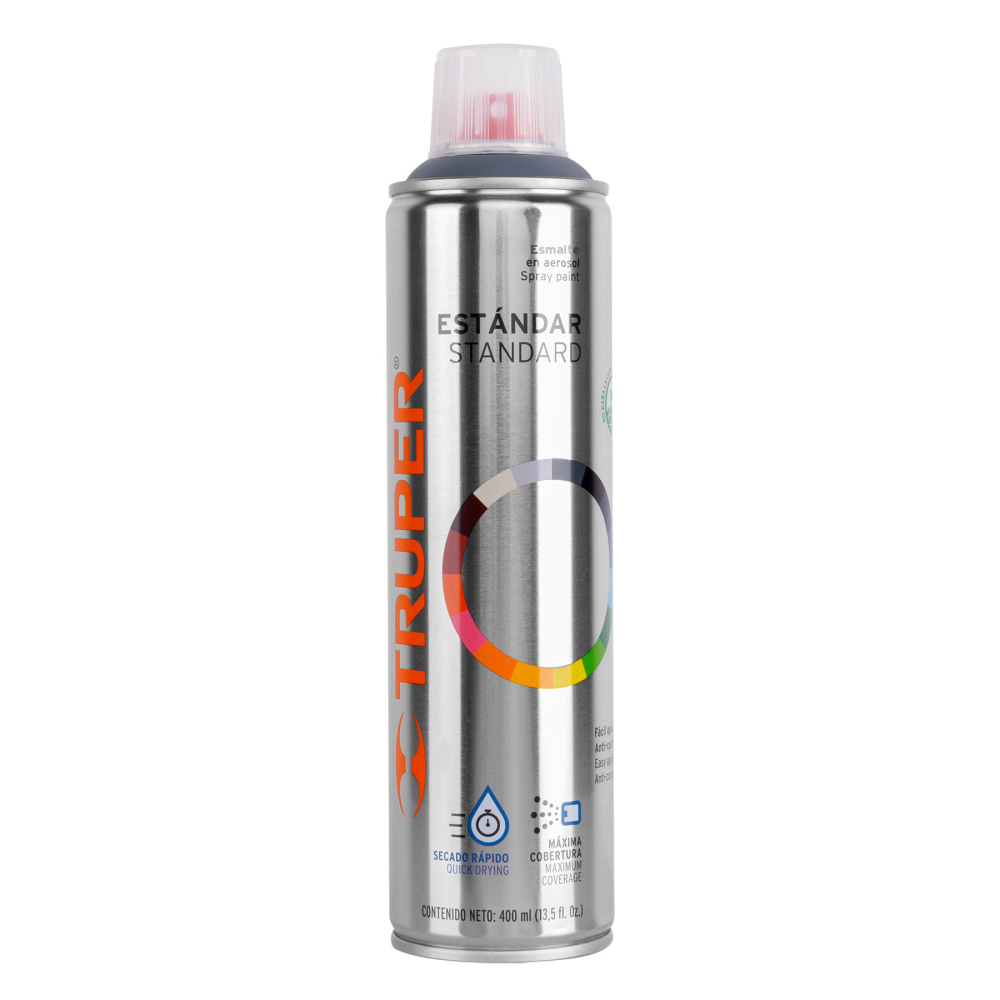 Pintura aerosol gris primario, bote esbelto 400 ml, TRUPER PAP-GR