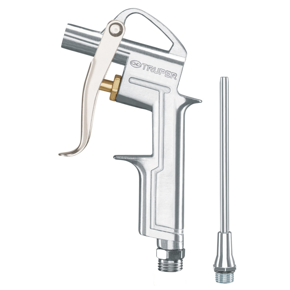 Pistola de aluminio para sopletear, boquilla ext 4',TRUPER PISO-695