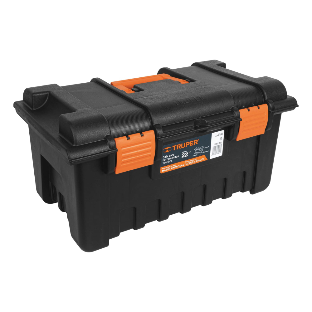 Caja para herramienta de 22' sin compartimentos, TRUPER CHA-22N