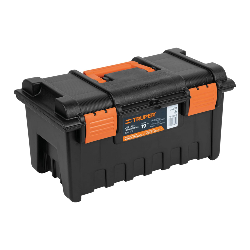 Caja para herramienta de 19' sin compartimentos, TRUPER CHA-19N