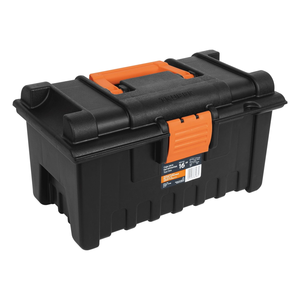 Caja para herramienta de 16' sin compartimentos, TRUPER CHA-16N
