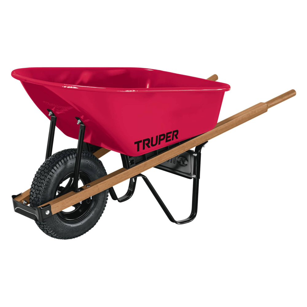 Carretilla 6 ft3 Neumática, bastidores de madera, Truper T-6N