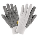 Guantes de algodón con puntos PVC en palma, unitalla, PRETUL GU-455