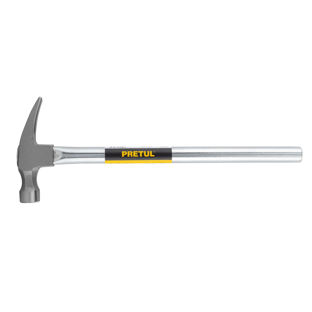 Martillo uña recta 20 oz, mango tubular, PRETUL MTR-20P