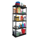 Estante plástico 5 repisas cap. 35 Kg, 180x44x92, PRETUL EST-5P