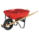 Carretilla 5.5ft3 roja,imponchable, bastidores madera,PRETUL CAP-5WFFR