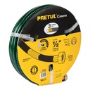 Manguera 1/2' reforzada 3 capas conexiones metal 10m, PRETUL MAN-10X1/2PM